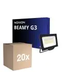 Voordeelpak 20x Noxion LED Floodlight Beamy G3.1 Zwart 50W 5500lm 110D - 830 Warm Wit | IP65 - Symmetrisch 