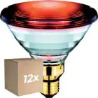 Voordeelpak 12x Philips PAR38 IR 150W E27 230V Rood