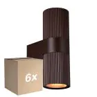Voordeelpak 6x Nordlux Kyklop Wandlamp Aluminium Roestig  Up & Down | Geschikt voor 2x GU10