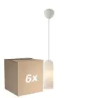 Voordeelpak 6x Nordlux Miella Pendelarmatuur Glas Wit | Geschikt voor 1x E27