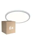 Voordeelpak 6x Nordlux LED Plafondlamp Oja 29 Wit 15W 1700lm - 830-840 CCT | IP54 - Dimbaar