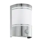 Eglo Wandlamp Cerno Roestvrij Staal | IP44 - Geschikt voor 1x E27 - Bewegingssensor