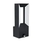 Eglo Wandlamp Riforano Aluminium Zwart 5W 550lm - 830 Warm Wit | IP44 - Bewegingssensor
