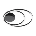 Eglo Plafondlamp Ruotale Aluminium Staal Zwart 36W 4400lm - 830 Warm Wit | IP20
