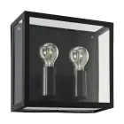 Eglo Wandlamp Alamonte 1 Staal Zwart | IP44 - Geschikt voor 2x E27
