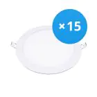 Voordeelpak 15x Bright Choice LED Downlight UltraSlim 15W 1200lm 110D - 840 Koel Wit | 190mm - Zaagmaat 175mm