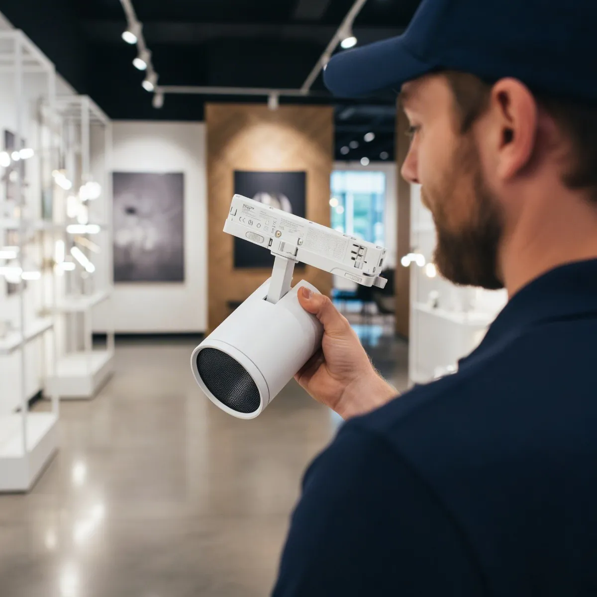 Noxion rail spot Delta Pro met honeycomb Noxion rail spot Delta Pro met honeycomb in een galerij